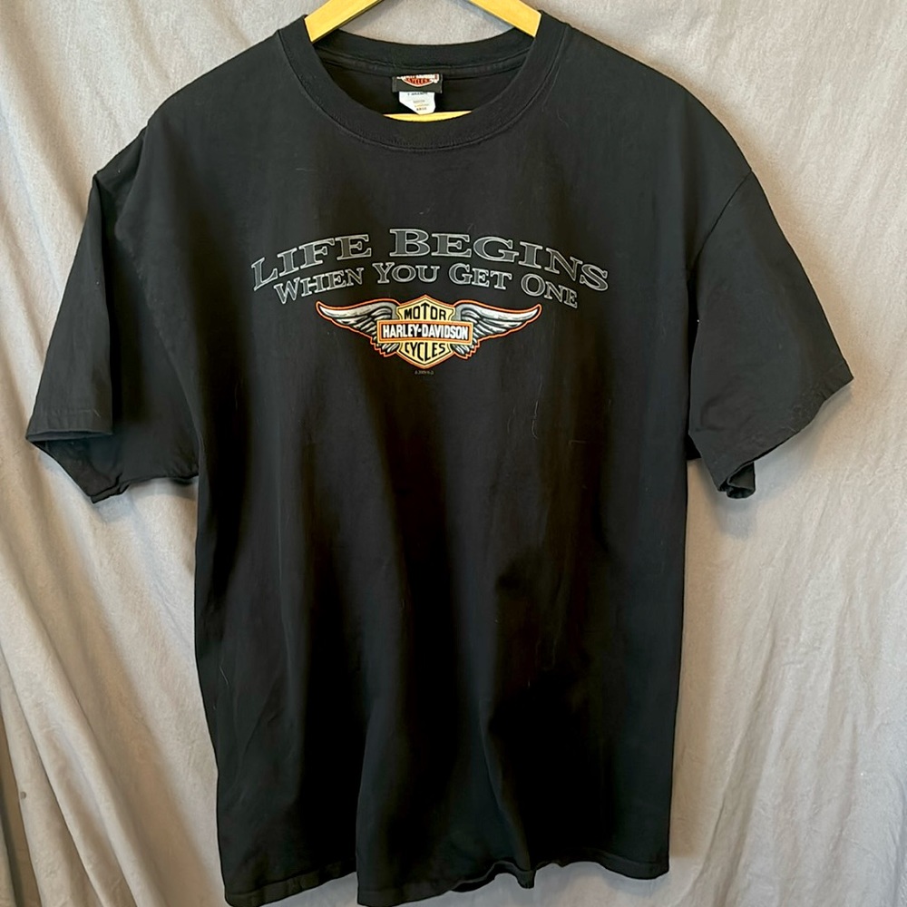 Harley Davidson 'Life begins when you get one' T-shirt - XL Black